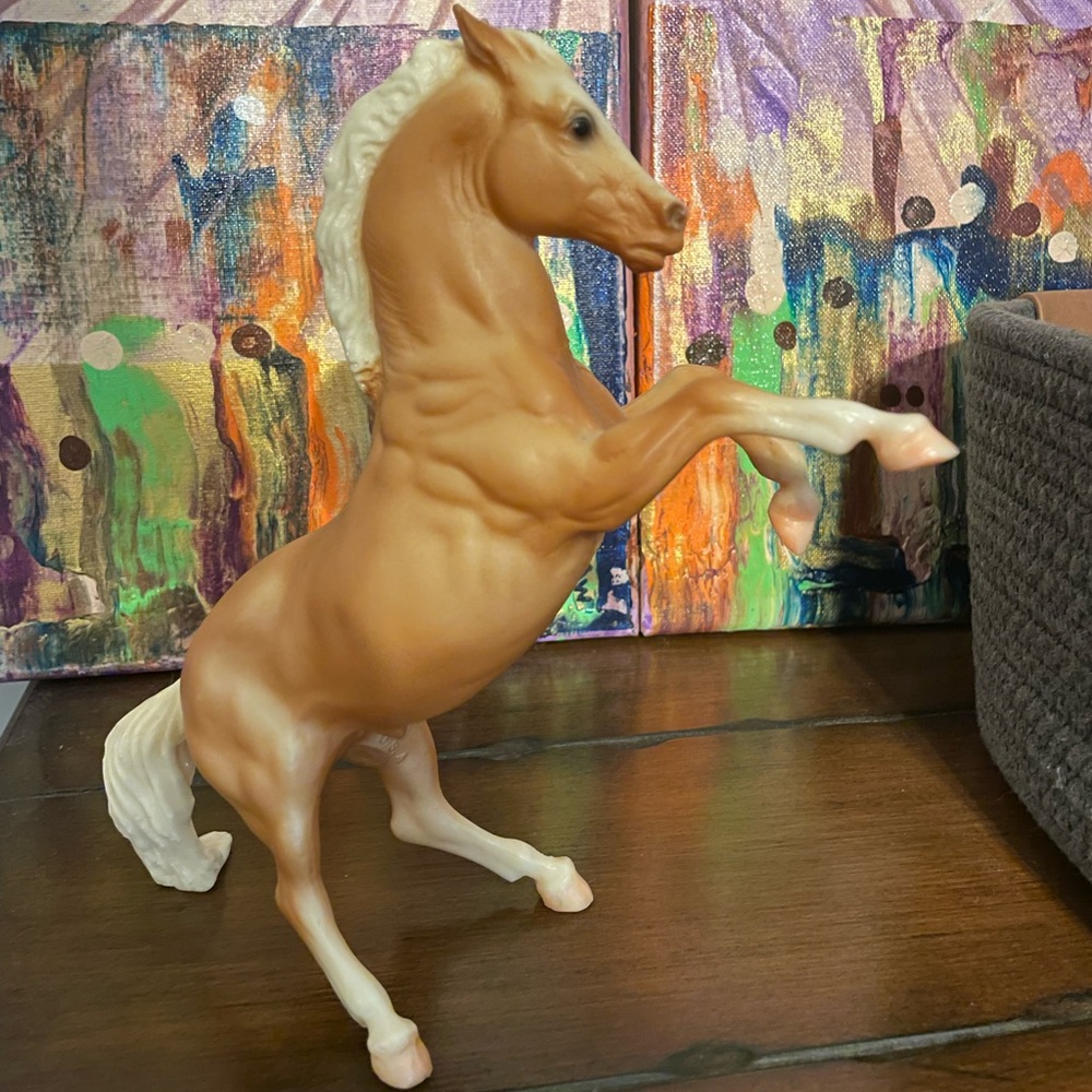 COPY - Vintage Classic Scale Rearing Mustang Stallion Breyer Horse Palomino